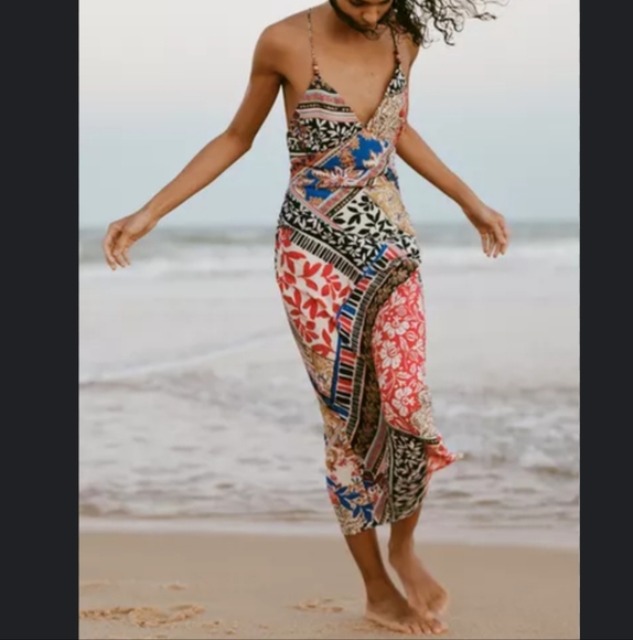 Zara Dresses & Skirts - Zara Patchwork Midi Maxi Dress Damaged Medium NWT